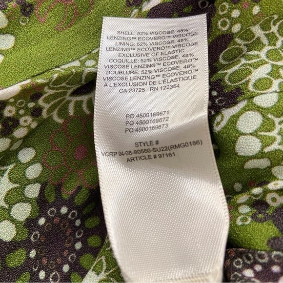 Artizia Wilfred City lights floral mini dress green white sweetheart neckline 8 - Picture 9 of 14